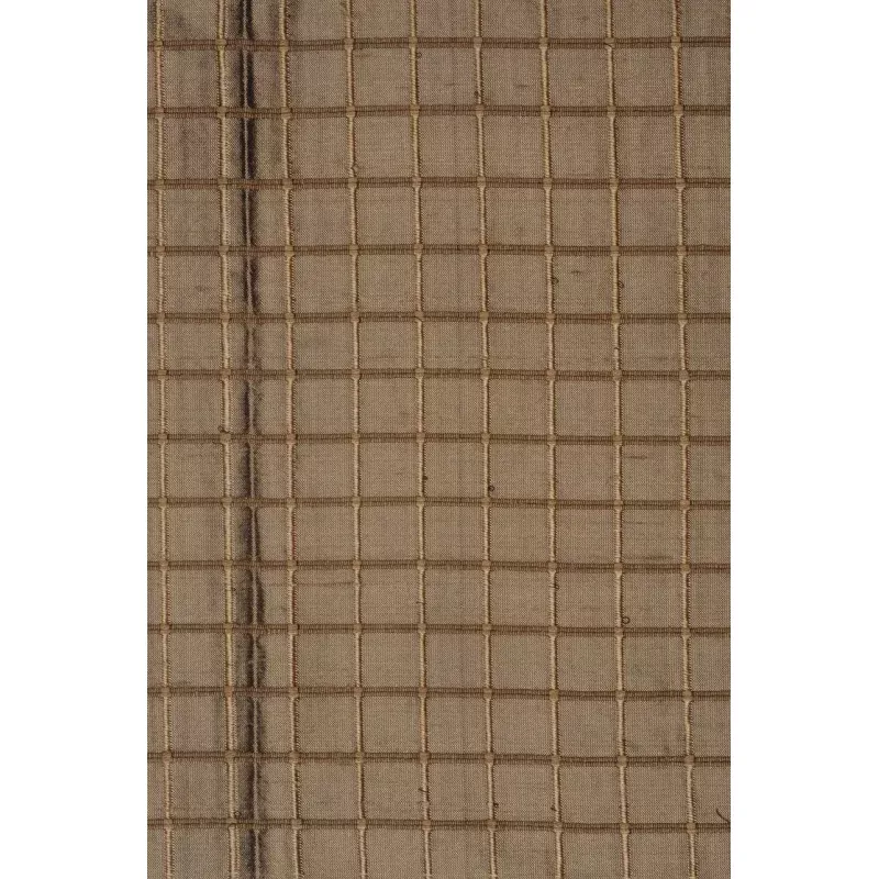Cafe Gold Silk Shantung Windowpane 54″ Fabric