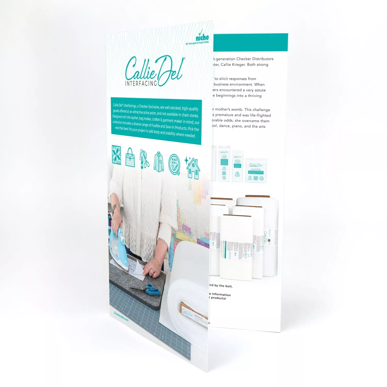 Callie Del Tri-Fold Swatch Card