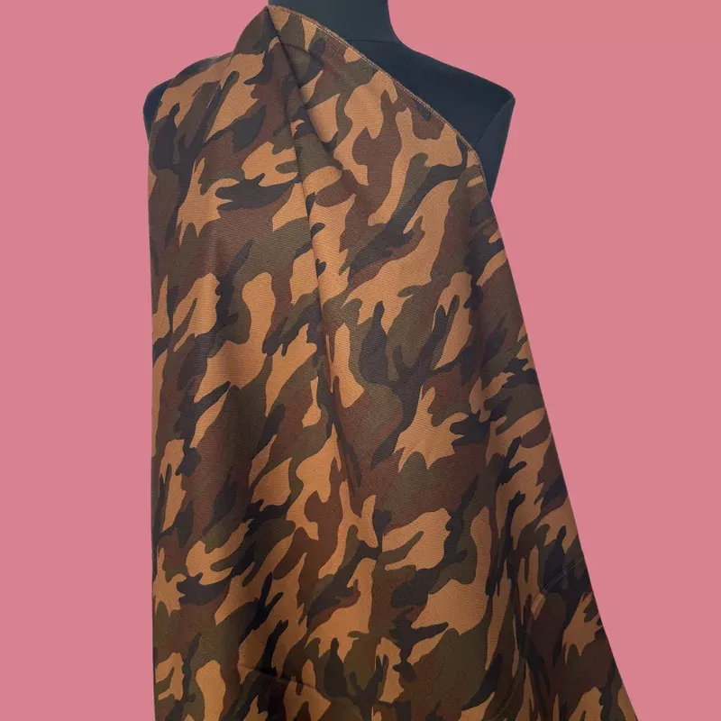 Camo in Coffee – Japanese Cotton Denim