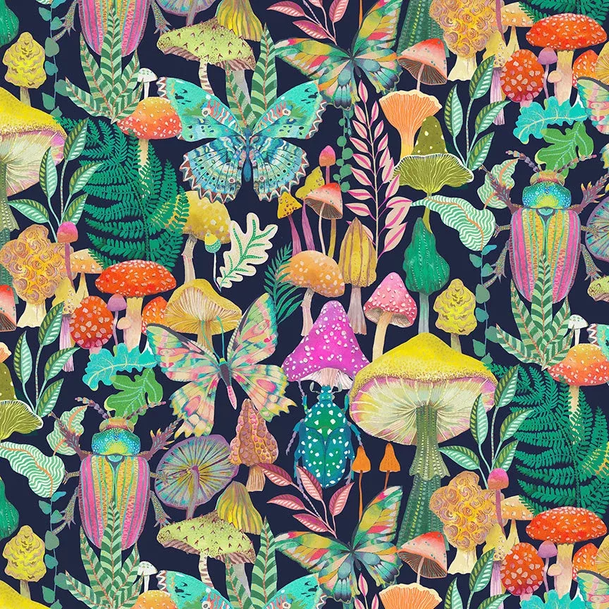 Canvas & Co – Forest Magic in Midnight – Jacqueline De Jonge – 55541DC-1 – Half Yard (Preorder)