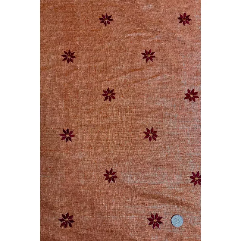 Canyon Sunset Embroidered Silk Linen MEMT-023-4