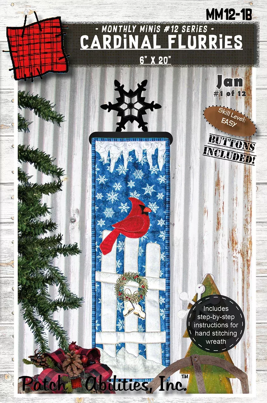 Cardinal Flurries with buttons