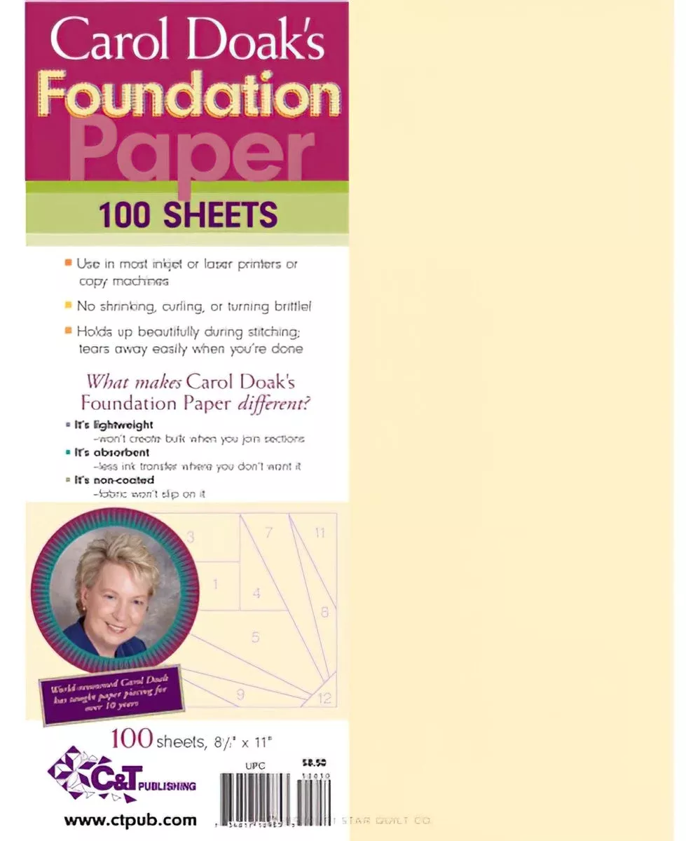 Carol Doak’s 8.5×11 Foundation Paper 100 sheets