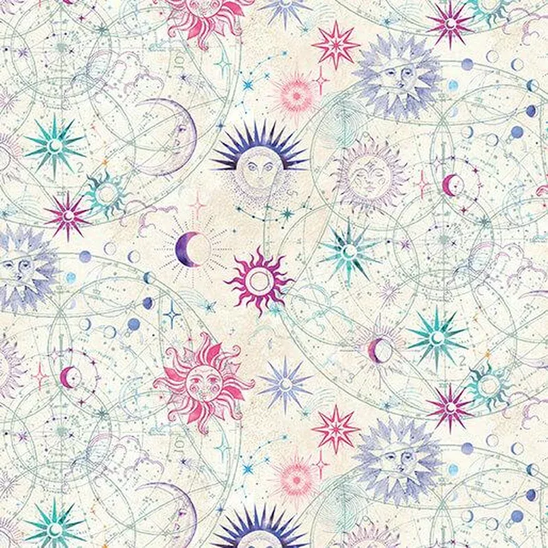 Celestial Skies Sun and Moon – Cream