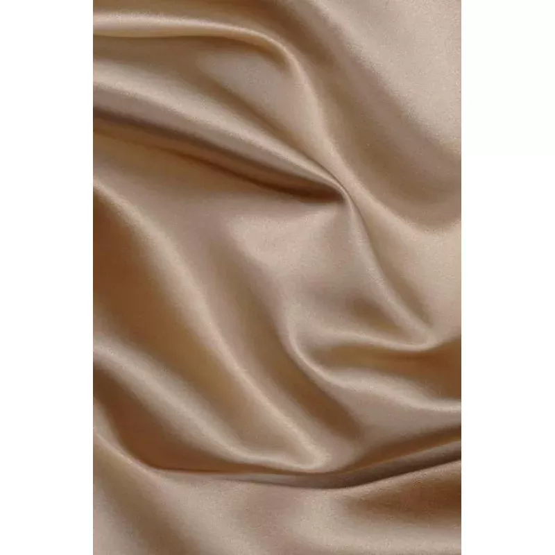Champagne Beige Silk Duchess Satin Fabric