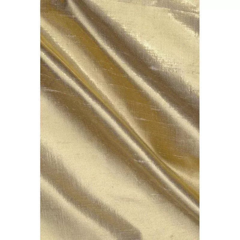 Champagne Gold Metallic Shantung Silk Fabric