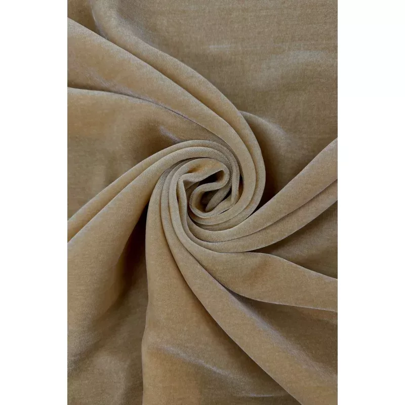 Champagne Silk Rayon Velvet Fabric