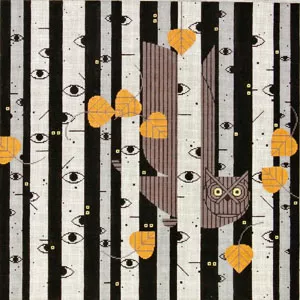 Charley Harper Needlepoint – Bark Eyes