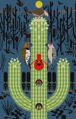 Charley Harper Needlepoint – Desert (Small)