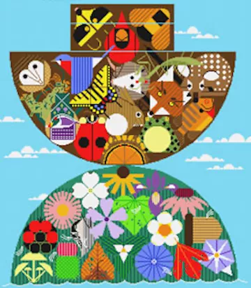 Charley Harper Needlepoint – Embark and Ark