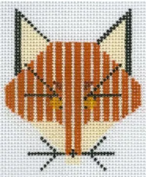 Charley Harper Needlepoint – Fox Ornament