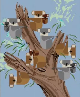 Charley Harper Needlepoint – Koala