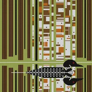 Charley Harper Needlepoint – Loonscape