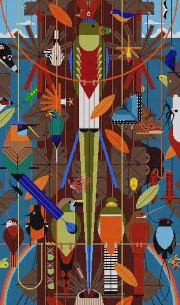 Charley Harper Needlepoint- Monteverde