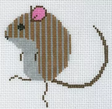 Charley Harper Needlepoint – Mouse Ornament