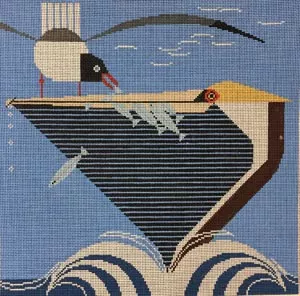 Charley Harper Needlepoint – Pelican Pantry