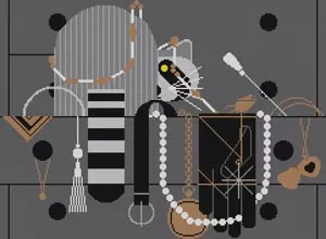 Charley Harper Needlepoint – Racc An’ Ruin