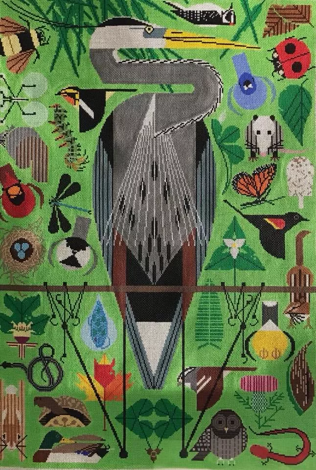 Charley Harper Needlepoint – Secret Sanctuary