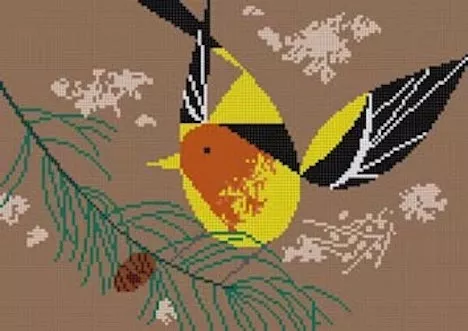 Charley Harper Needlepoint – Western Tananger