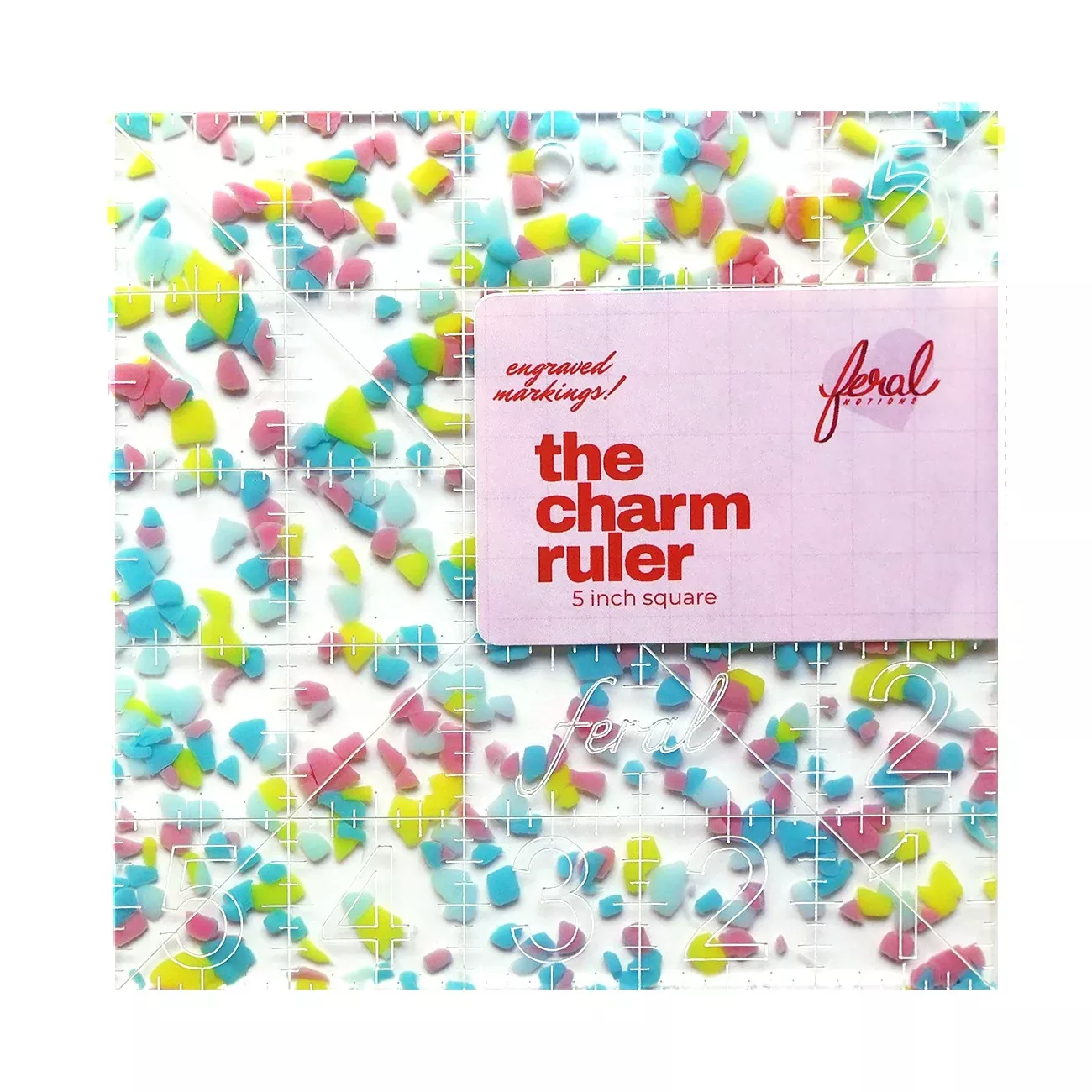 Charm Square Ruler Confetti