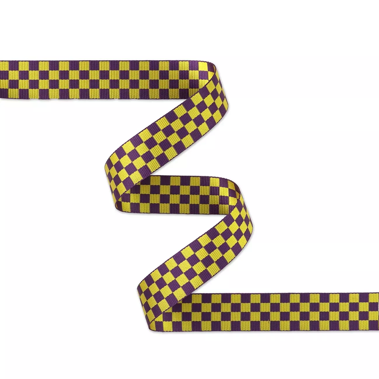 Checkerboard Purple /Yellow Webbing 1-1 /2in x 3 Yd