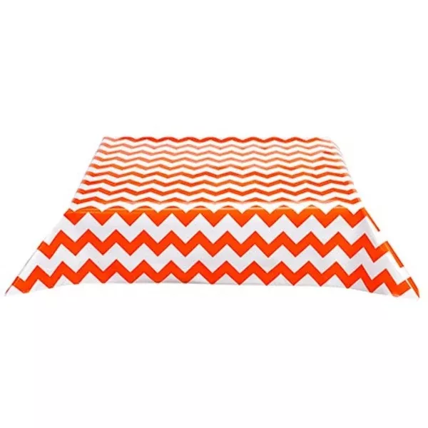 Chevron Orange Oilcloth Tablecloths