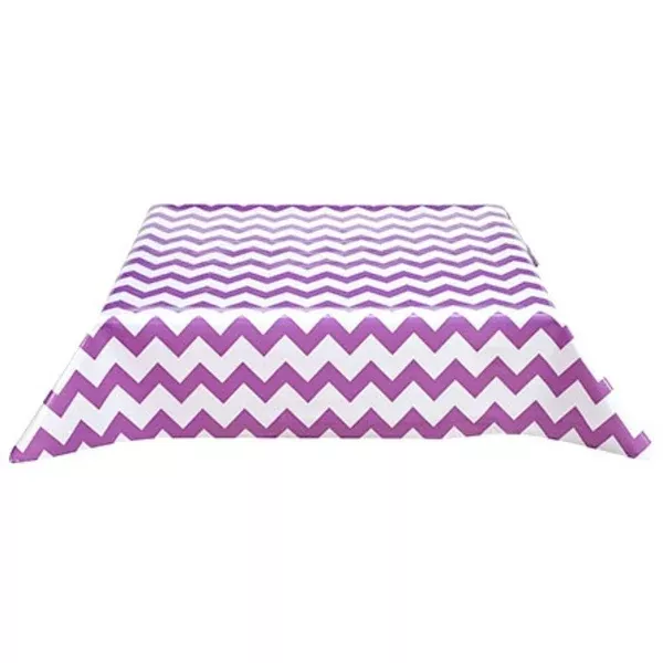 Chevron Purple Oilcloth Tablecloths