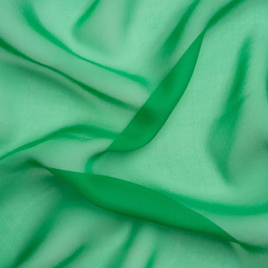 Chiffon-Like Silk Voile – Kelly Green – Adelaide Collection Fabric