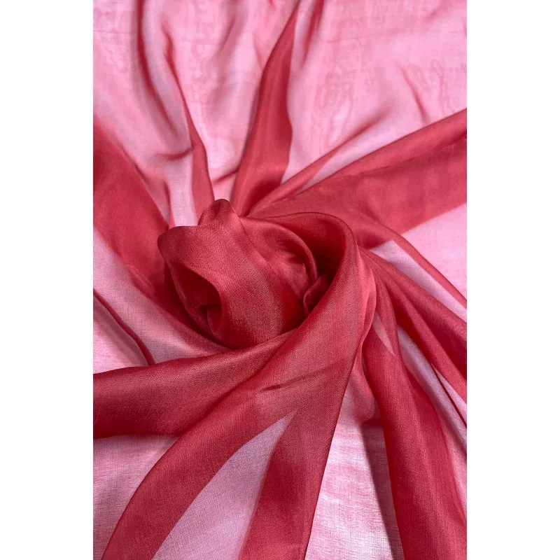 Chili Pepper Red Silk Chiffon