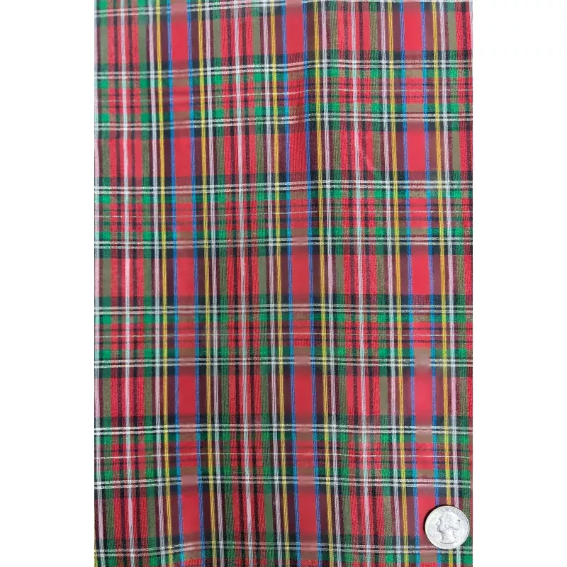 Christmas Plaid Organza Metallic