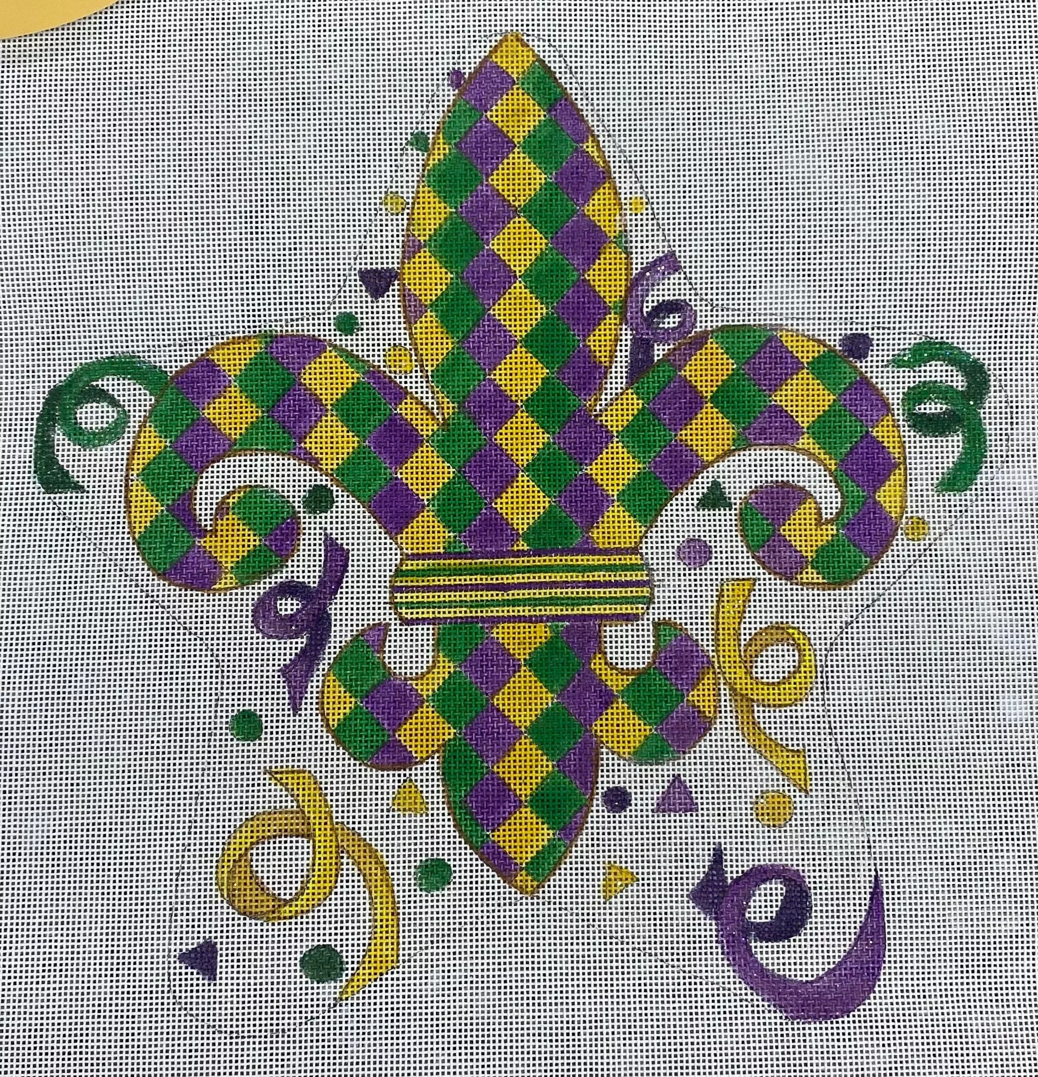 Cindy and Beth Mardi Gras Fleur di Lis Star