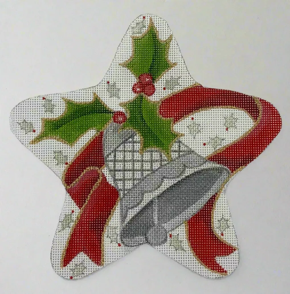 Cindy and Beth Silver Bell with Holly Christmas Star