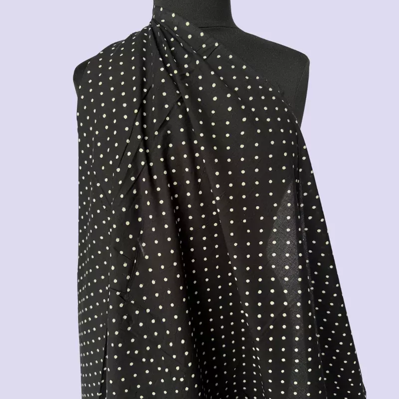 Classic Polka Dot in Black – Screen Print Cotton