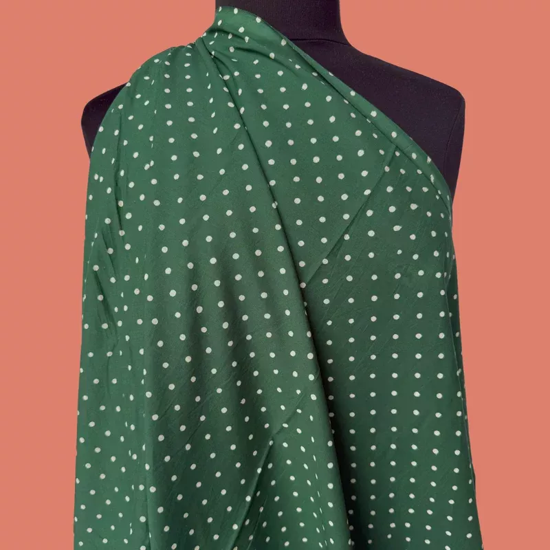 Classic Polka Dot in Emerald – Screen Print Cotton