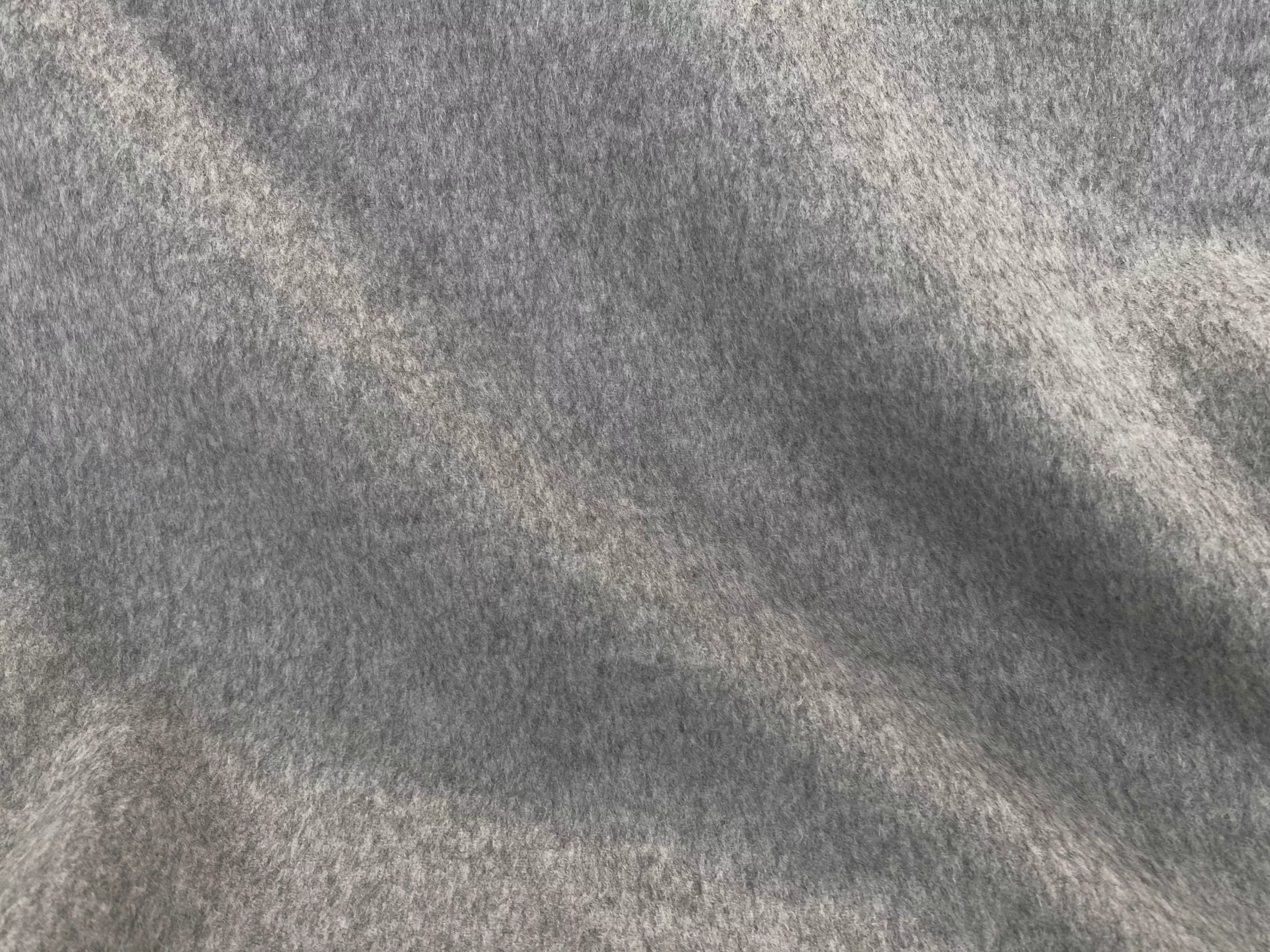 Classic Wool Blend Melton Coating Fabric - Heather Grey