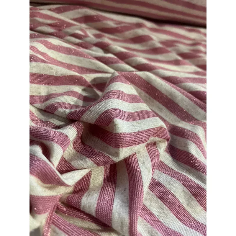 CLAUDY 016 viscose jersey stripes with lurex