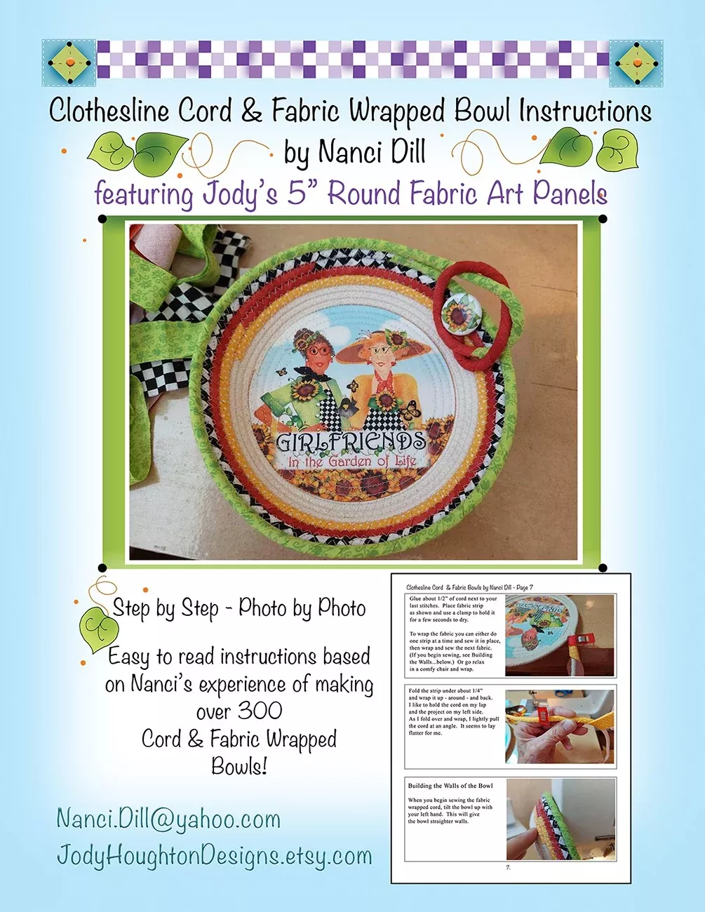 Clothesline Rope and Fabric Bowl Pattern