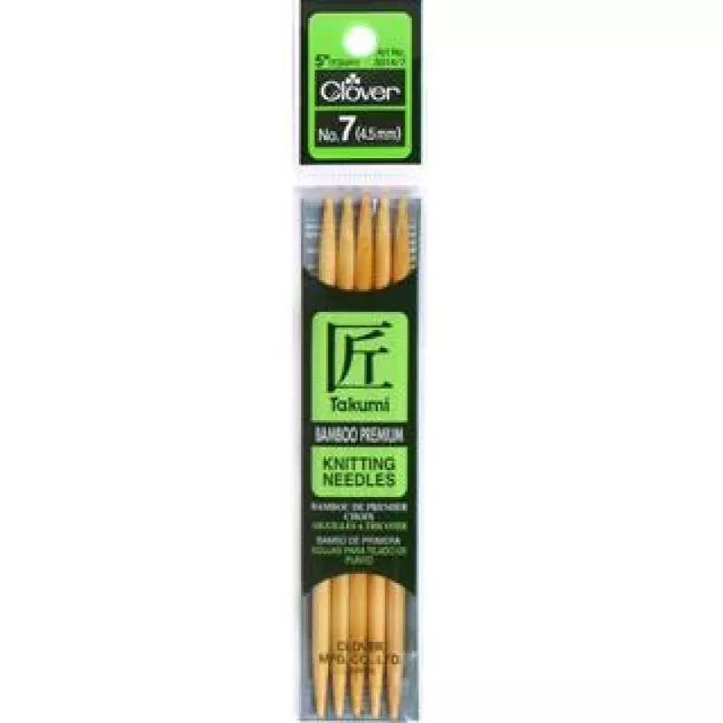Clover 7″ Double Pointed Bamboo Knitting Needles