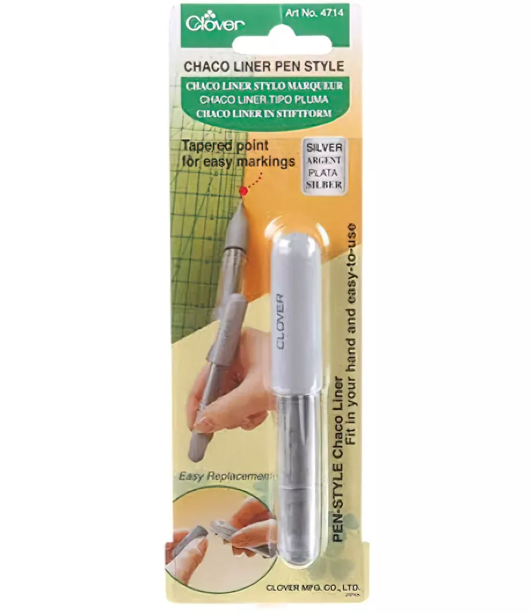 Clover Chaco Liner Pen Style Silver