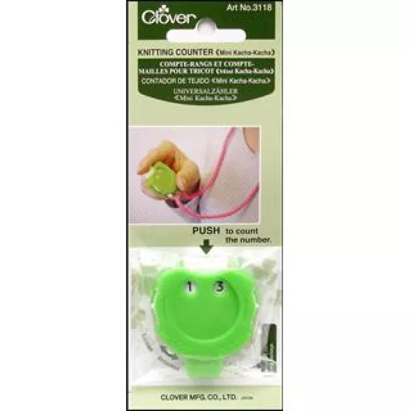 Clover Knitting Counter Mini Kacha-Kacha Lime