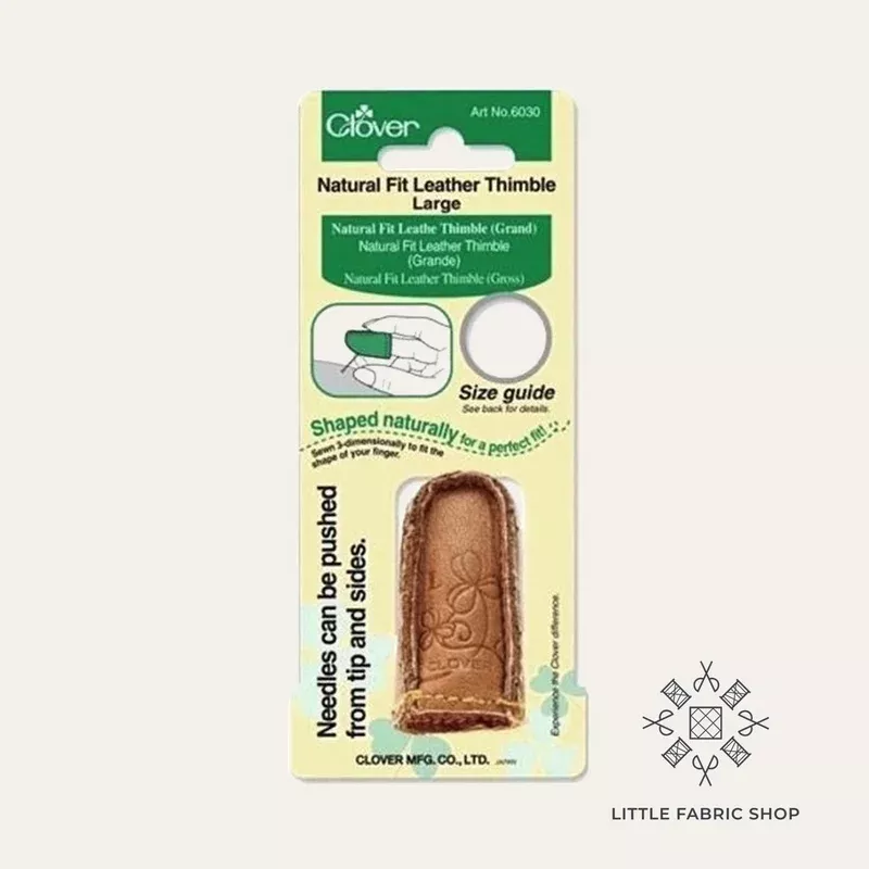 Clover Natural Fit Leather Thimble | Size: Large