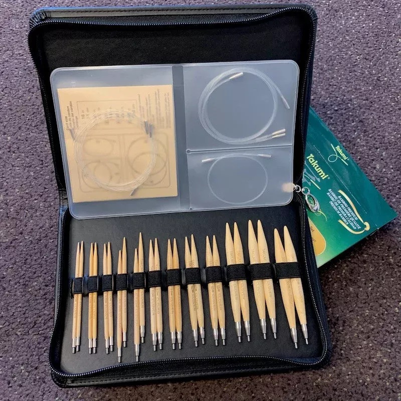 Clover Takumi Bamboo Interchangeable Circular Knitting Needle Set