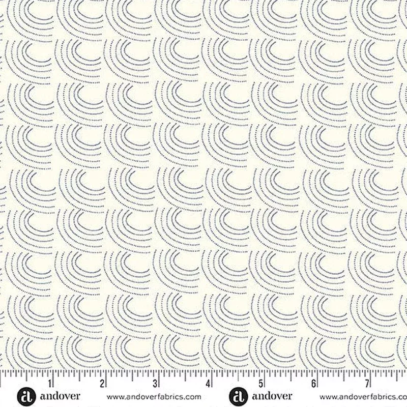 Coastal Walk | Karen Lewis Textiles | Pebble – Navy