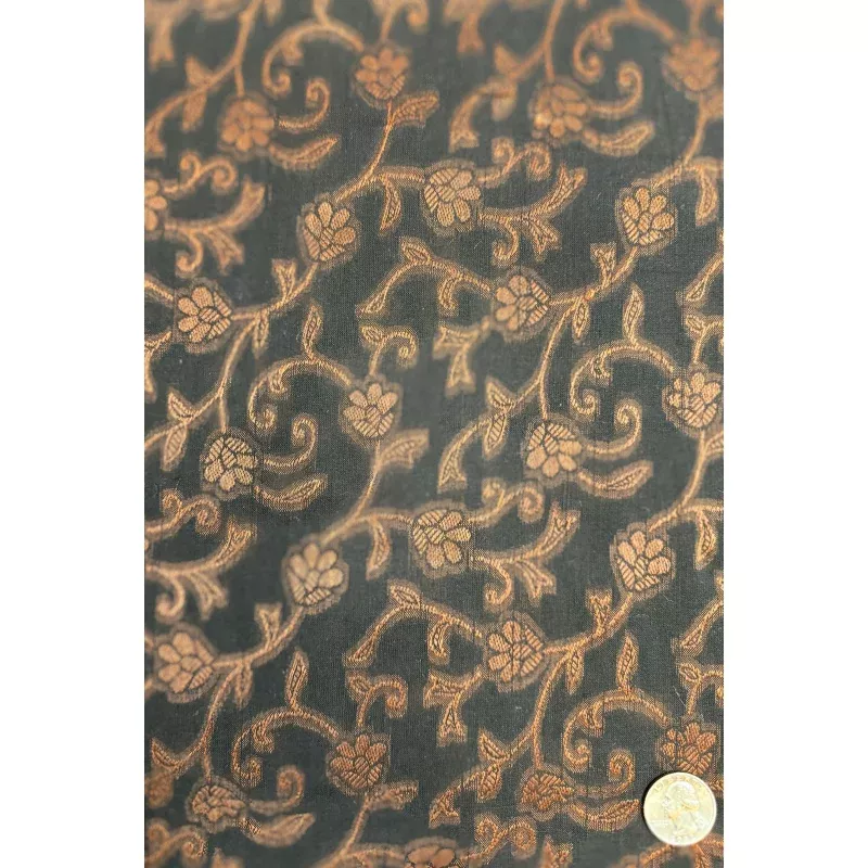 Cognac/Black Blend Novelty Fabric