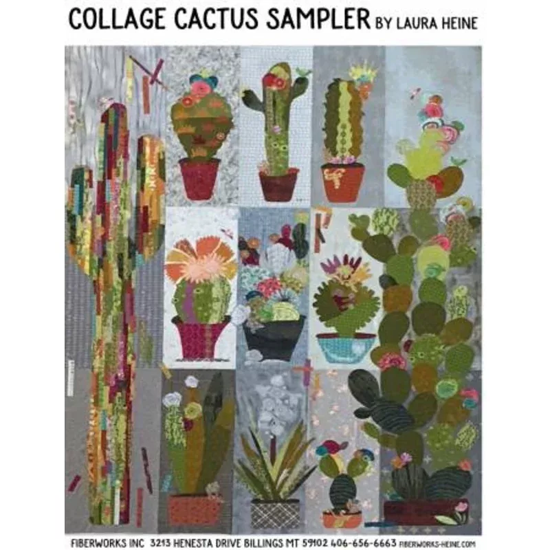 Collage Cactus Sampler Pattern – Laura Heine
