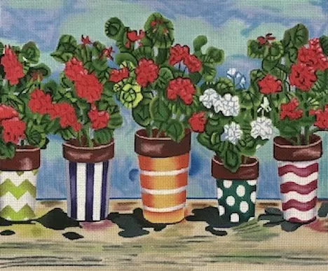 The Collection Designs – Fancy Pots Geraniums