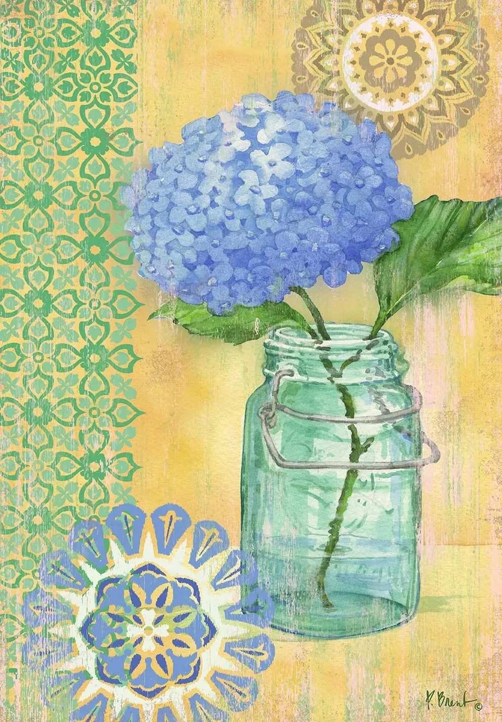 The Collection Designs – Vintage Glass Floral II Vertical