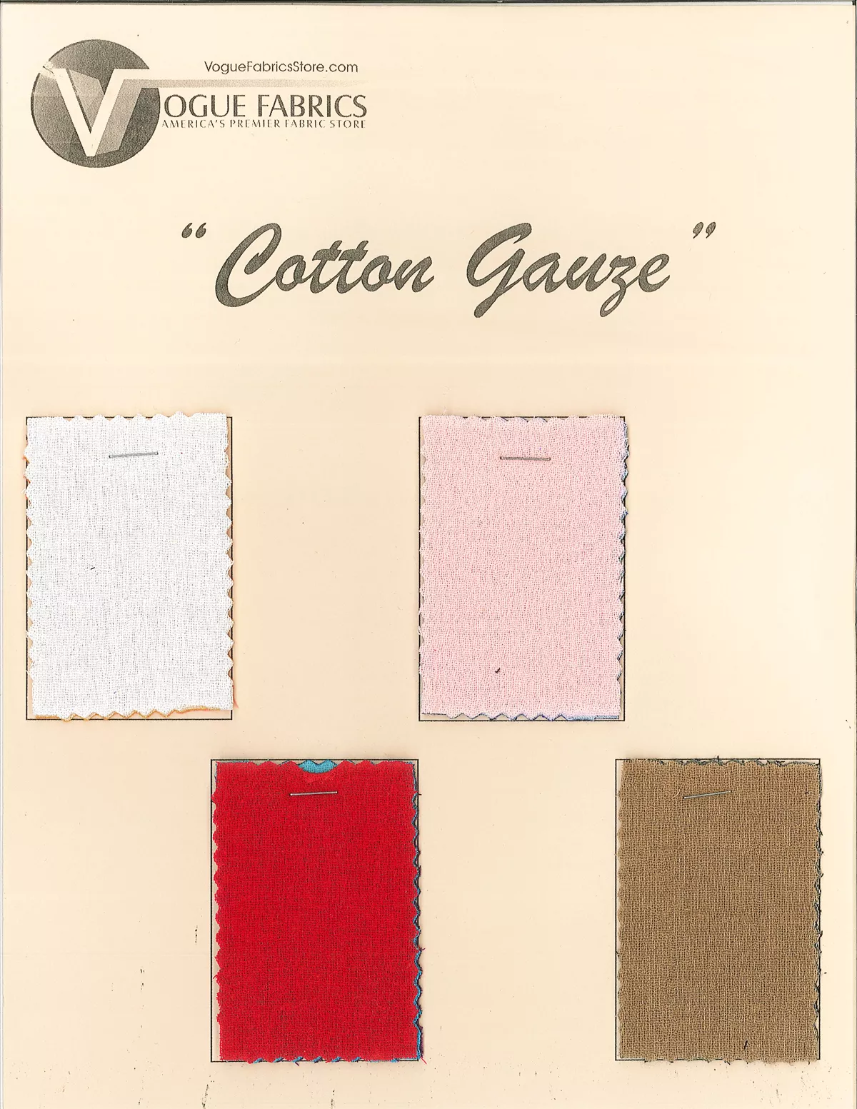 Color Card - Cotton Gauze
