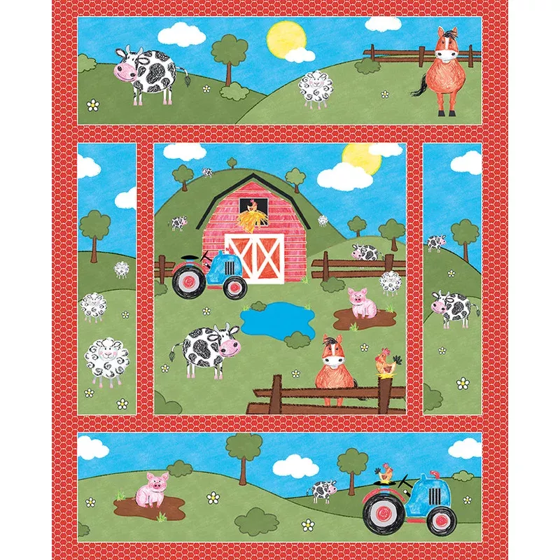 Coloring On The Farm Panel by Riley Blake Designs