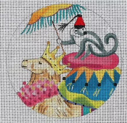 Colors of Praise – Camel on Monkey with Umbrella